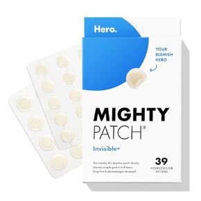 Mighty Patch Invisible+ from Hero Cosmetics - Daytime Hydrocolloid Acne Pimple Patches for Covering Zits and Blemishes, Ultra Thin Spot Stickers for Face and Skin, Vegan-friendly and Not Tested on Animals (39 Count)