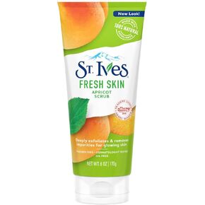 St. Ives Fresh Skin Face Scrub Deeply Exfoliates for Smooth, Glowing Skin Apricot Dermatologist Tested, Made with 100% Natural Exfoliants, 6 Ounce (Pack of 6)
