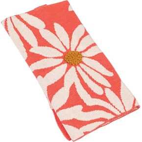 Creative Co-Op Beautiful Cotton Knit Baby Blanket with Flower Prints, Multicolor