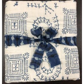 Trade Star 100% Cotton Quilt Hand Block Print Baby Quilt Reversible Super Soft Quilted Indian Design Baby Blanket Handmade Wrap Blanket Ethnic Toddler Blanket (Pattern 5)