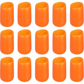 Screw Thread Protector Cover Rubber End Caps, [for Screw, Bolt] - 5/16"(8mm) ID/Orange/50pcs