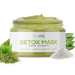 Teami Detox Face Masks Skincare Facial Skin Care Products: Green Tea Detox Mask Deep Cleansing Pore Minimizer & Blackhead Remover Mud Mask with Bentonite Clay - Spa Day Exfoilate & Acne Care