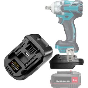 URUN for Bauer to for Makita， Battery Adapter Compatible with Bauer 20V Lithium Battery to Replace for Makita 18V Lithium Battery BL1815 BL1830 BL1840 BL1850 Work for Makita 18V Power Tools