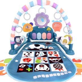 Baby Play Gyms for 0-6 Months, Tummy Time Mat, Baby Play Mat Activity Gym, Kick and Play Piano Gym, Music and Lights, Newborn Baby Gifts for Girls, Pink