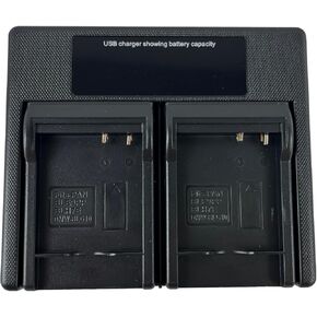 USB Dual Battery Charger for DMW-BLE9, DMW-BLG10 and Lumix DMC-GF3, DMC-GF5, DMC-GF6, DMC-GX7, DMC-LX100
