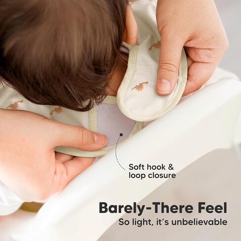 KeaBabies 3-Pack Waterproof Baby Bibs for Eating and 2-Pack Baby Silicone Bibs - Lightweight Baby Bib with Food Catcher - Waterproof, Easy Wipe Silicone Bib for Babies, Toddlers in Kuwait