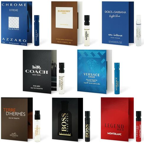 عينات كولونيا Infinite Scents للرجال: 10 عطور مصممة + حقيبة بحجم الجيب - مجموعة عينات للرجال بحجم السفر، مجموعة هدايا حزمة العينات in Saudi Arabia