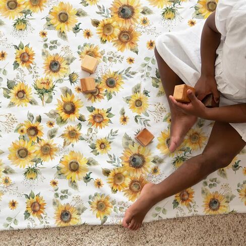 Watercolor Yellow Sunflowers Baby Blanket for Boy Girl Boho Sunflowers Leaves Flannel Soft Swaddle Blanket Summer Wild Floral Receiving Blankets Toddler Nursery Bed Crib Blanket Playmat 30x40 in Saudi Arabia