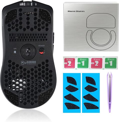 immoenuc 2 Sets Mouse Skates for Glorious Model O/Model O-(Minus) / Model O2 Mouse Feet Pads Mouse Skates Replacement Smooth Durable Game Mouse Accessories 0.8mm PTFE Makings (Black) in Kuwait