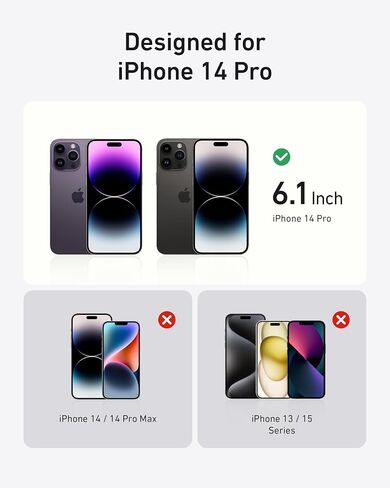 Anker Screen Protector, Bubble-and-Dust-Free iPhone HD Tempered Glass, Durable and Drop-Proof with 9H Hardness, Easy Installation Exclusively for iPhone 16 6.1-Inch (2-Pack) in Saudi Arabia