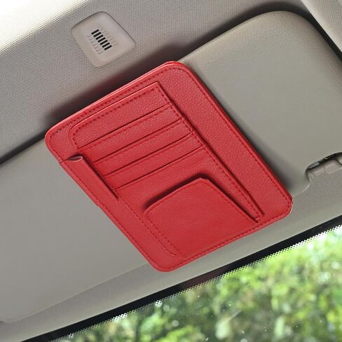 Auto Car Sun Visor Organizer, Multifunctional Auto Interior Accessories Storage Pocket Sun Visor Pouch for Card License Registration Document Pen Key Interior Accessories Pocket Organizer (Black) in Saudi Arabia
