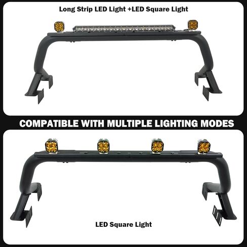 Roll Bar Sport Bar Chase Racks (Simple Style) Fit for Mid Size Pickup Truck Compatible with(Toyota Tacoma, Ford Ranger, Colorado, Canyon, Nissan Frontier) /Light Mount/No Drilling in Kuwait