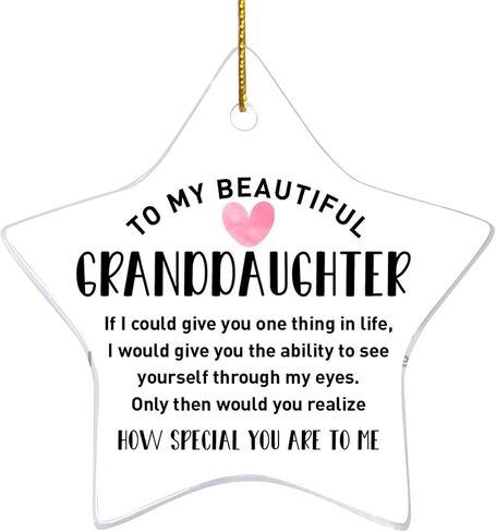 Granddaughter Gift Christmas Ornament, You are Unique, Ornament Gift for Granddaughter Birthday Graduation in Saudi Arabia