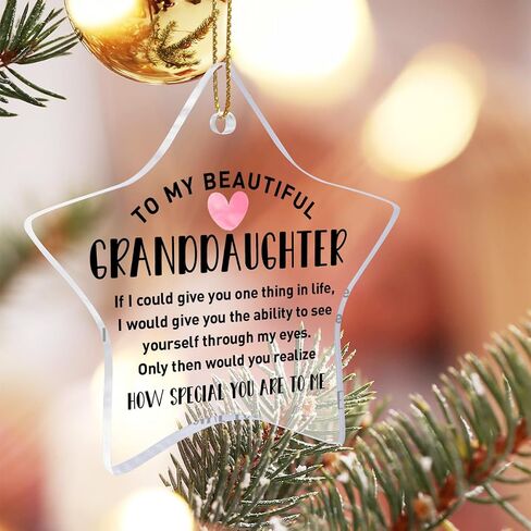 Granddaughter Gift Christmas Ornament, You are Unique, Ornament Gift for Granddaughter Birthday Graduation in Saudi Arabia