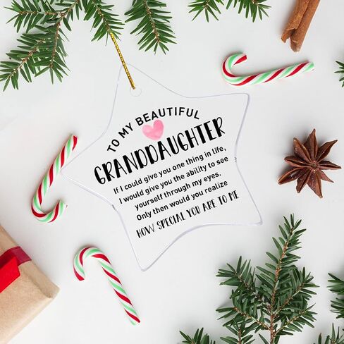 Granddaughter Gift Christmas Ornament, You are Unique, Ornament Gift for Granddaughter Birthday Graduation in Saudi Arabia