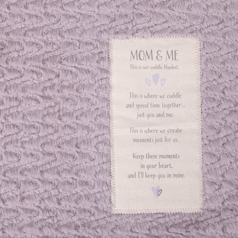 DEMDACO Mom and Me Soft Lavender 60 x 50 Polyester Fabric Toddler Cuddle Blanket in Saudi Arabia