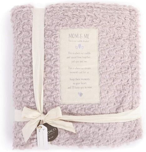 DEMDACO Mom and Me Soft Lavender 60 x 50 Polyester Fabric Toddler Cuddle Blanket in Saudi Arabia