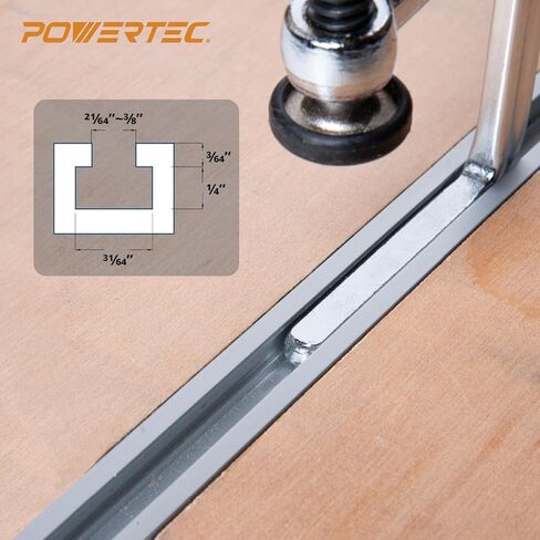 POWERTEC 110" Track Saw Guide Rail Kit for Festool and Makita, Includes 2PK 55" Guide Rails, 2PK Guide Rail Connectors, 2PK Track Saw Clamps (72058) in Saudi Arabia