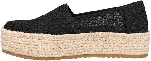 TOMS Womens Valencia Denim Plaform Espadrille Flats Casual - Blue in Saudi Arabia