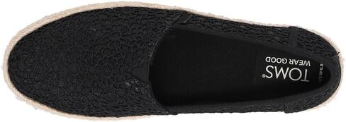 TOMS Womens Valencia Denim Plaform Espadrille Flats Casual - Blue in Saudi Arabia