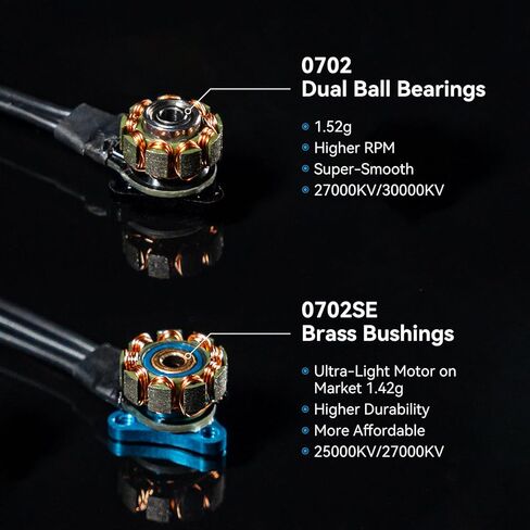 BETAFPV 4 قطع 0702SE 27000KV محرك بدون فرشاة 1S محرك سباق FPV خفيف الوزن، متوافق مع وحدة التحكم في الطيران 4IN1 بدون فرش، FPV Racing Whoop Quadcopter مثل Air65 / Air65 Pro FPV Quadcopters in Kuwait