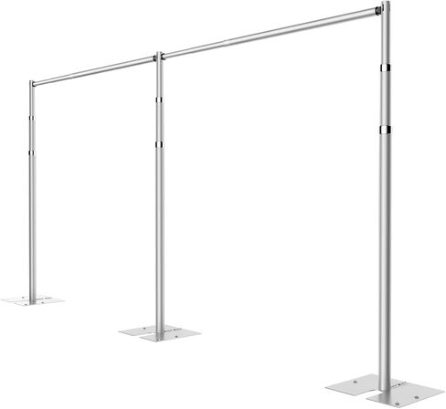 Pipe and Drape Backdrop Stand, 8.5x10ft Heavy Duty Adjustable Backdrop Frame with Metal Base, Background Holder for Parties Photography Wedding Photoshoot Decoration in Saudi Arabia