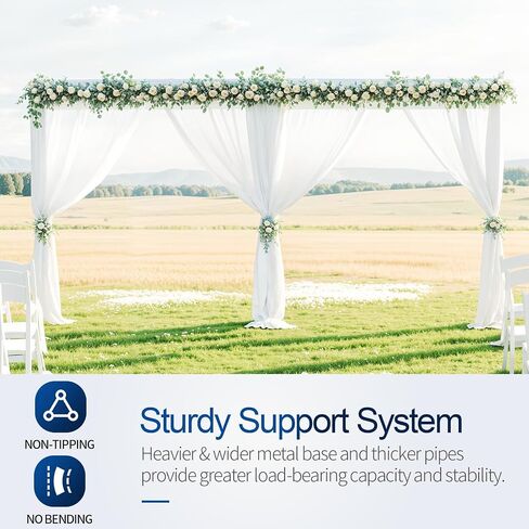 Pipe and Drape Backdrop Stand, 8.5x10ft Heavy Duty Adjustable Backdrop Frame with Metal Base, Background Holder for Parties Photography Wedding Photoshoot Decoration in Saudi Arabia