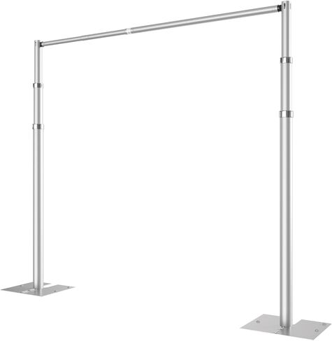 Pipe and Drape Backdrop Stand, 8.5x10ft Heavy Duty Adjustable Backdrop Frame with Metal Base, Background Holder for Parties Photography Wedding Photoshoot Decoration in Saudi Arabia