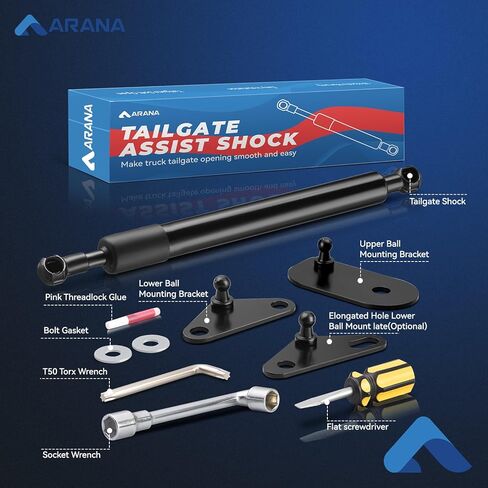 ملحقات الباب الخلفي من ARANA تساعد على Ford Maverick، مخفف الصدمات المساعد على الباب الخلفي البطيء يناسب 2022 2023 2024 Ford Maverick Hybrid XL XLT Lariat (توفر جميع الأدوات) in Kuwait