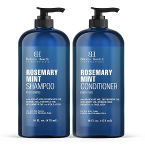 Botanic Hearth Tea Tree Shampoo and Conditioner Set - with 100% Pure Tea Tree Oil, for Itchy and Dry Scalp, Sulfate Free, Paraben Free - for Men and Women - 16 fl oz each