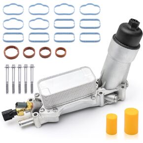 926-876 Aluminum Engine Oil Cooler Oil Filter Housing Adapter For Dodge Avenger Challenger Charger Durango Grand Caravan Journey,Jeep Grand Cherokee Wrangler,Chrysler 200 300 Town Country,Ram 3.6L V6