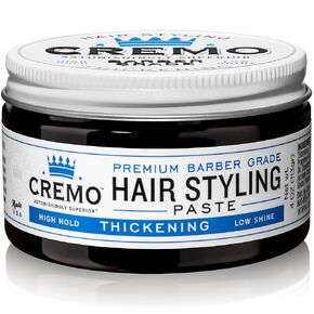 Cremo Premium Barber Grade Hair Styling Thickening Paste, High Hold, Low Shine, 4 Oz