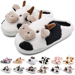 Cow Slippers For Women's and Men's Cloud Slippers Comfortable House Slippers Cute Cow Animal Slippers Indoor and Outdoor
