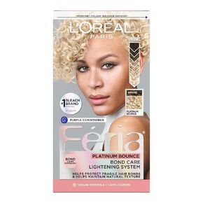 L'Oreal Paris Feria Hyper Platinum Advanced Lightening System Hair Bleach With Anti Brass Purple Conditioner, 4.3 Ounce