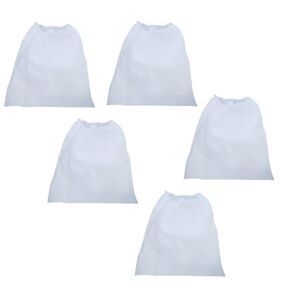 Ipetboom 5Pcs White Non-Woven Nail Art Dust Suction Collector Bag Vacuum Dust Collector Pouches Nail Dust Collector Replacement Bag for Nail Art Equipment