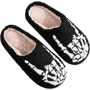 Halloween Slippers for Women Men Fuzzy Preppy Slipper Warm Funny Spooky Cloud Slipper House Couple Slipper Memory Foam Shoes