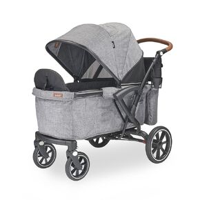 Larktale Sprout V2, Byron Black - Single-to-Double Stroller/Wagon for Kids & Babies - Seats up to Two with 120 lbs. Total Weight Capacity - Extra-Large Sun Canopy & Rain Cover