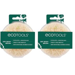 EcoTools Dry Body Brush, Dry Brushing Body Brush for Smooth Skin, Exfoliating Brush Removes Dry Skin, Easy-to-Use Handle, Eco-Friendly Dry Brush, Synthetic Cruelty-Free Bristles, 1 Count