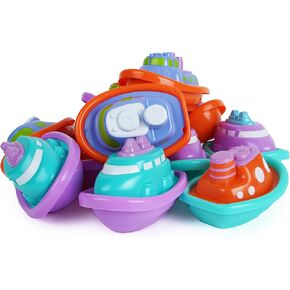 Boley Boats Bathtub Toys - 12 Pk Kids Bath Toys for Toddlers Ages 3+