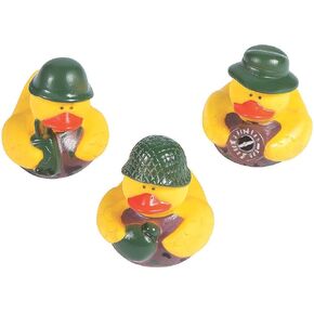One Dozen (12) Camoflage Rubber Duck Party Favors