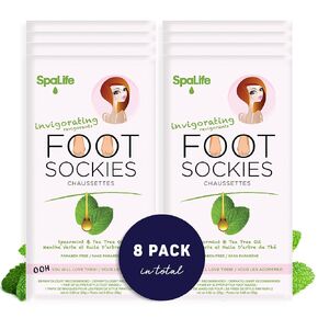 SpaLife Invigorating Spearmint & Tea Tree Oil Foot Sockies (8 Ct)