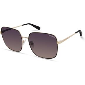 Kenneth Cole New York Women's KC6032B Square Sunglasses, Gold/Gradient Smoke, 60/17/140