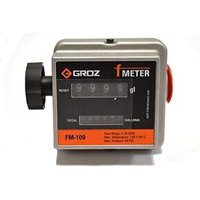Groz 45682 F Meter Mechanical Fuel Meter, Gallons, 3/4" NPT Female in Kuwait