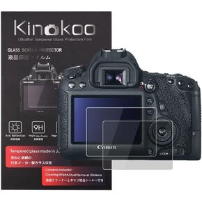 kinokoo Tempered Glass Film for Canon EOS 600D/EOS Rebel T3i/EOS M/EOS M2 Crystal Clear Film Canon 600D M M2 Screen Protector Bubble-free/Anti-scratch(2 pack)