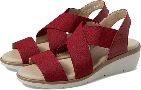 Fly London Women's Wedges Sandal, Lipstick Red, 7 in Saudi Arabia