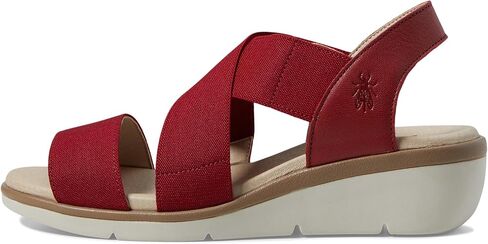 Fly London Women's Wedges Sandal, Lipstick Red, 7 in Saudi Arabia