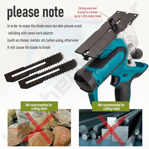 شفرات منشار قطع الحوائط الجافة B-49703 لمنشار قطع الليثيوم أيون اللاسلكي Ma-Kita 18 فولت Lxt (XDS01Z) - قطع الحوائط الجافة بسمك يصل إلى 1-3/16 بوصة (عبوتان) in Kuwait