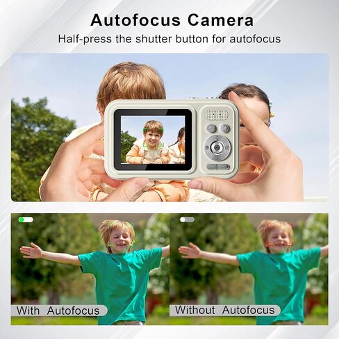 كاميرا رقمية، كاميرا أطفال بدقة 48 ميجابكسل ذات تركيز تلقائي، كاميرات رقمية FHD 1080P Point and Shoot مع بطاقة 32 جيجابايت، تكبير 16X مضاد للاهتزاز، كاميرا مدمجة مع بطاريات 1500 مللي أمبير للأولاد والبنات والمراهقين in Kuwait