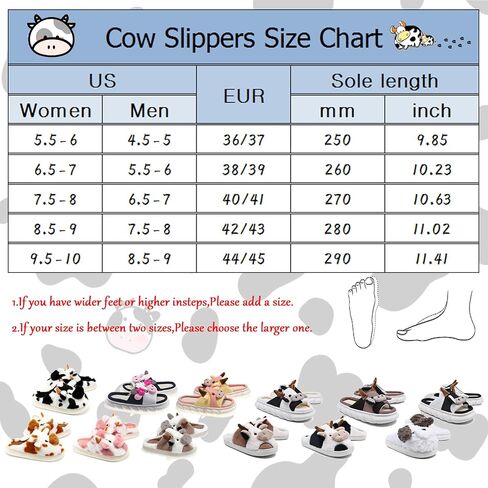 Cow Slippers For Women's and Men's Cloud Slippers Comfortable House Slippers Cute Cow Animal Slippers Indoor and Outdoor in Saudi Arabia
