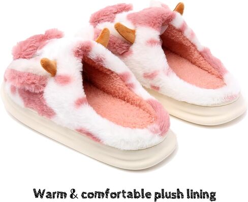 Cow Slippers For Women's and Men's Cloud Slippers Comfortable House Slippers Cute Cow Animal Slippers Indoor and Outdoor in Saudi Arabia